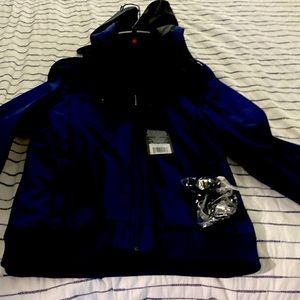 Baubax Woman’s Bomber Hoodie Travel Jacket Blue XXL